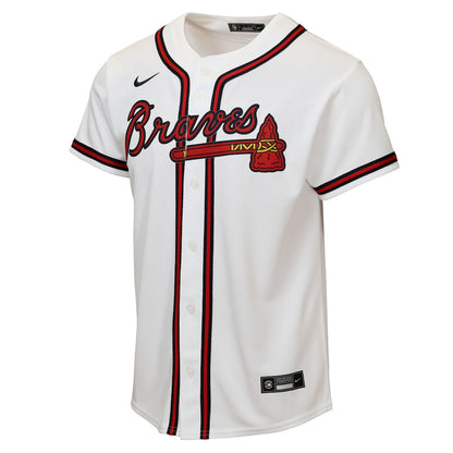 Ronald Acuña Jr. 13 Atlanta Braves Home Player YOUTH Jersey - White
