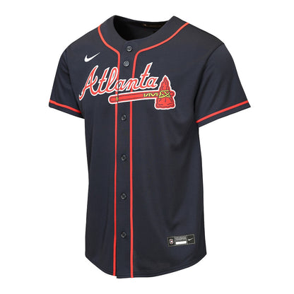 Ronald Acuña Jr. 13 Atlanta Braves Alternate YOUTH Jersey - Navy