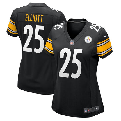 DeShon Elliott 25 Pittsburgh Steelers Women's Team Game Jersey - Black