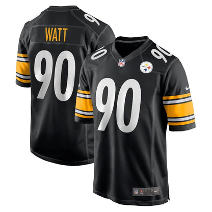 T.J. Watt 90 Pittsburgh Steelers Team Game Men Jersey - Black