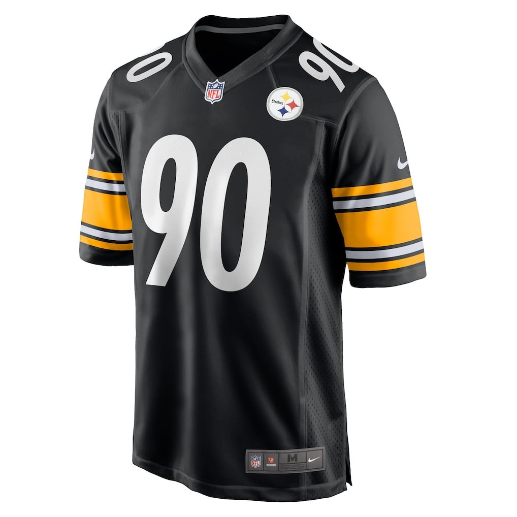 T.J. Watt 90 Pittsburgh Steelers Team Game Men Jersey - Black