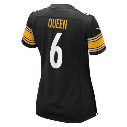Patrick Queen 6 Pittsburgh Steelers Women's Team Game Jersey - Black