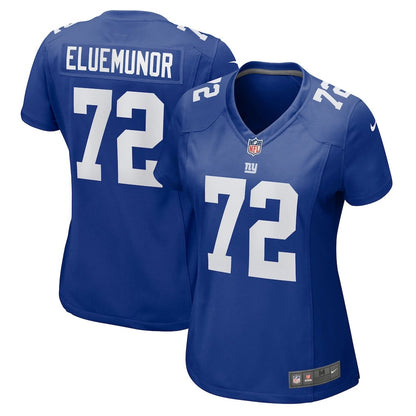 Jermaine Eluemunor 72 New York Giants Women's Team Game Jersey - Royal