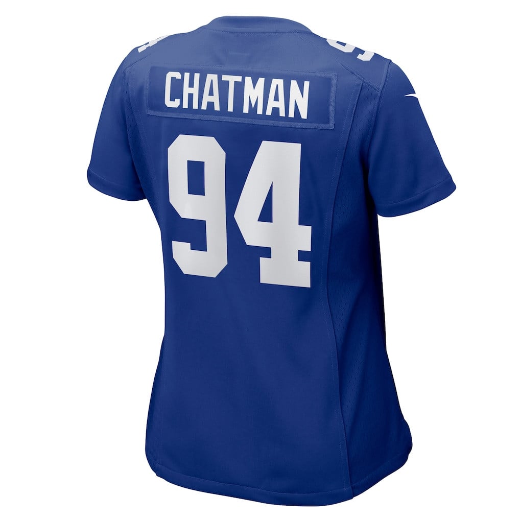 Elijah Chatman 94 New York Giants Women's Team Game Jersey - Royal