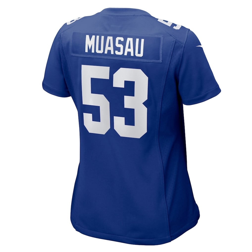 Darius Muasau 53 New York Giants Women's Team Game Jersey - Royal