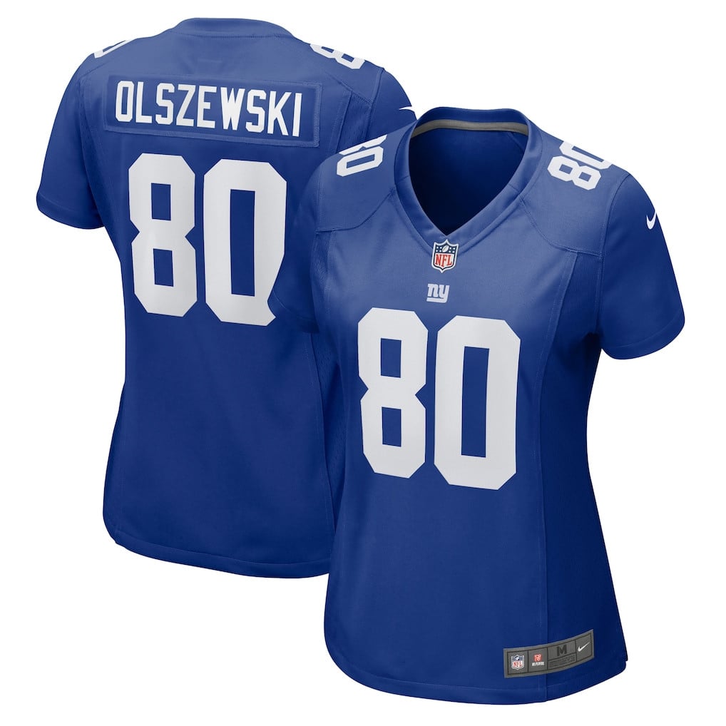 Gunner Olszewski 80 New York Giants Women's Team Game Jersey - Royal