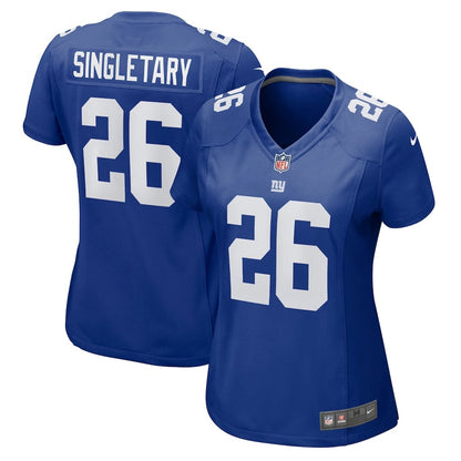 Devin Singletary 26 New York Giants Women's Team Game Jersey - Royal