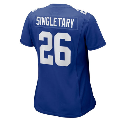 Devin Singletary 26 New York Giants Women's Team Game Jersey - Royal