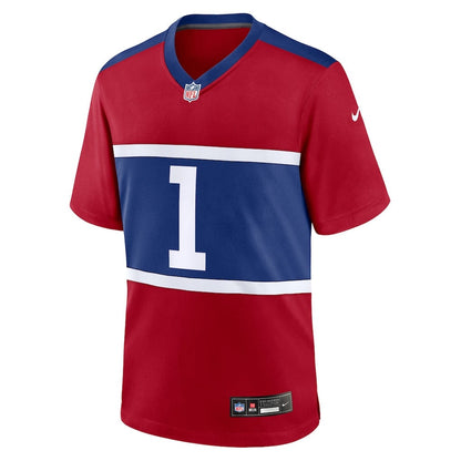 Malik Nabers 1 New York Giants Alternate Game Men Jersey - Century Red