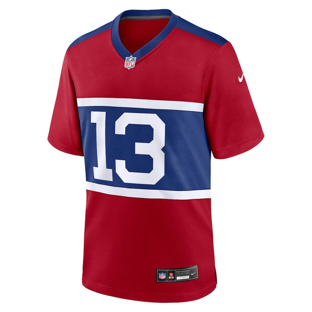 Jalin Hyatt 13 New York Giants Alternate Player Game Men Jersey - Century Red