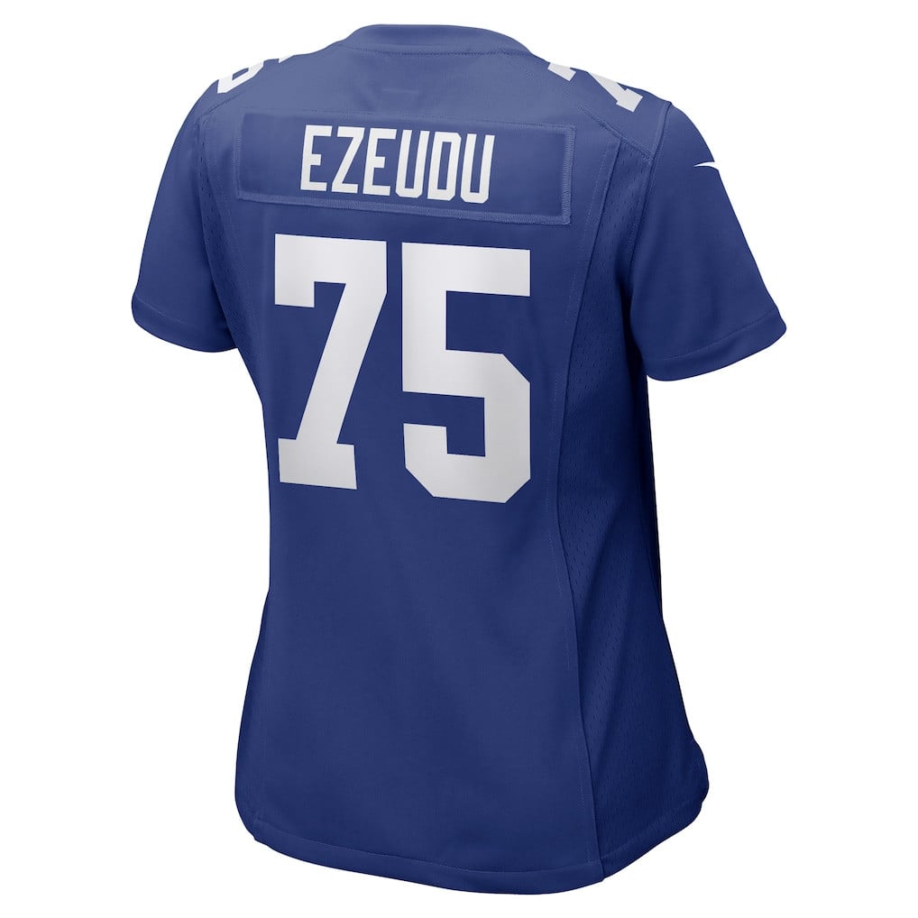 Joshua Ezeudu 75 New York Giants Women's Game Jersey - Royal