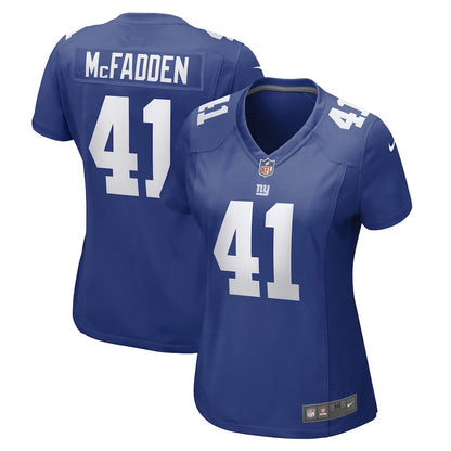 Micah McFadden 41 New York Giants Women's Game Jersey - Royal