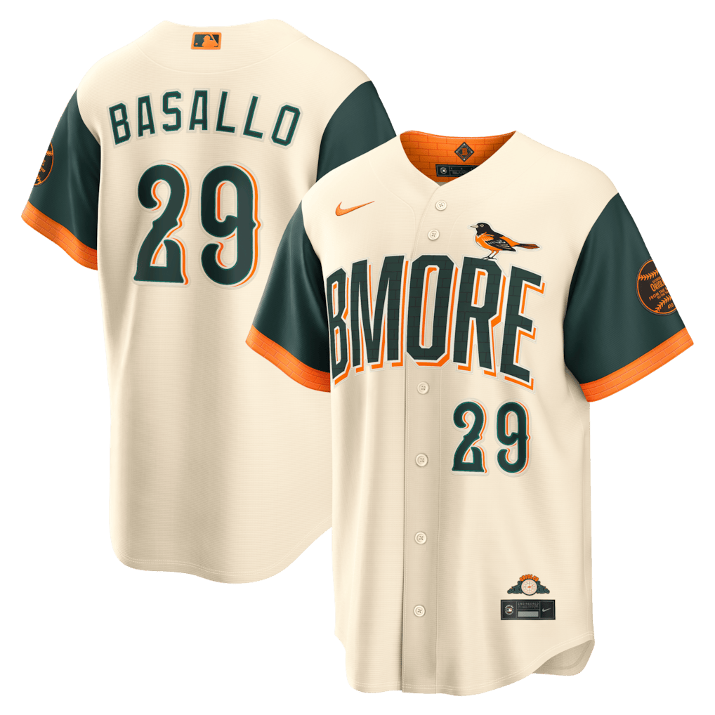 Samuel Basallo 29 Baltimore Orioles 2026 City Connect Jersey - Men, Natural