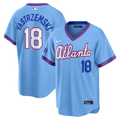 Mike Yastrzemski 18 Atlanta Braves 2026 City Connect Jersey - Men, Powder Blue