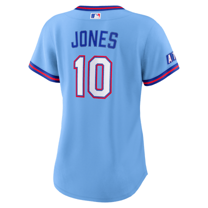Chipper Jones 10 Atlanta Braves Women's 2026 City Connect Jersey - Powder Blue