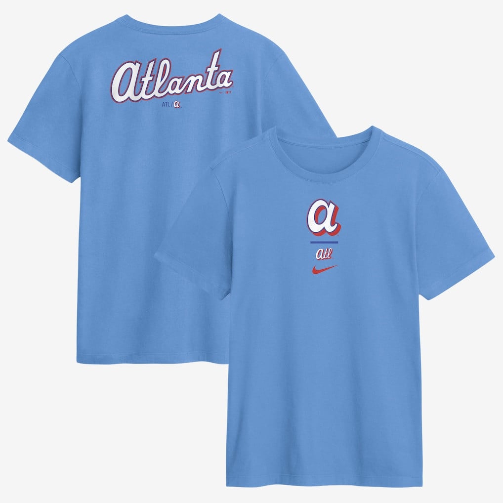 Atlanta Braves 2026 City Connect 2-Hit T-Shirt - Blue