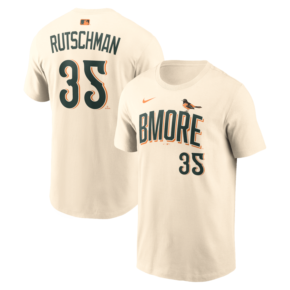Adley Rutschman 35 Baltimore Orioles Men's 2026 City Connect T-Shirt - Natural