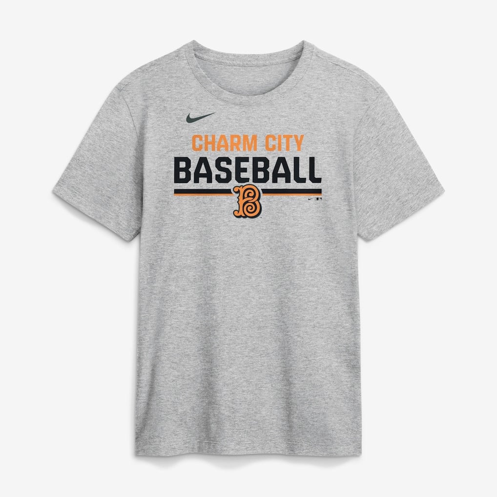 Baltimore Orioles 2026 City Connect Stacked Team Phrase T-Shirt - Heather Gray