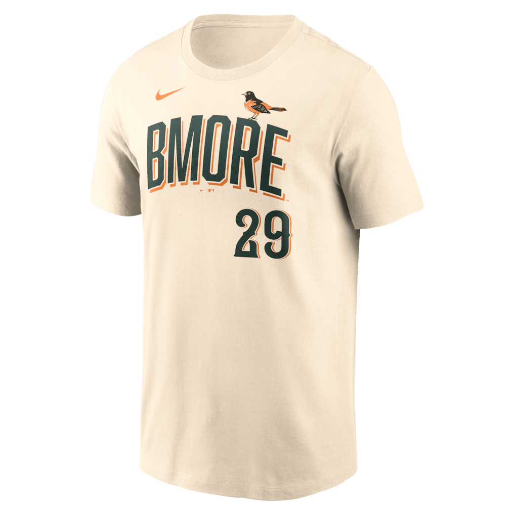 Samuel Basallo 29 Baltimore Orioles Men's 2026 City Connect T-Shirt - Cream
