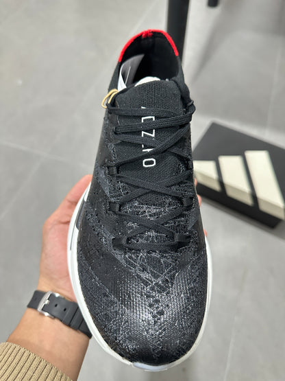 Adidas ADIZERO ADIOS PRO 4 (Core Black / Cloud White / Solar Red colorway)