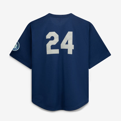 Seattle Mariners Mitchell &amp;amp; Ness Big &amp;amp; Tall Cooperstown Collection Mesh Batting Practice Jersey - Navy