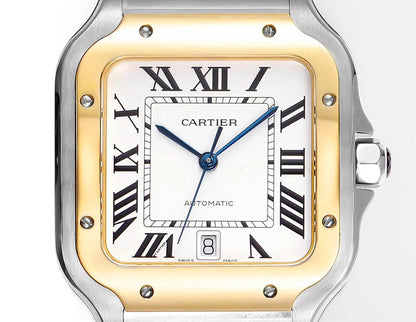 Santos Stainless Steel & Yellow Gold 39.8MMx47.5MM Watch (W2SA0009)