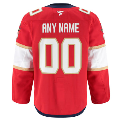 Florida Panthers Fanatics Home Authentic Pro Custom Jersey - Red