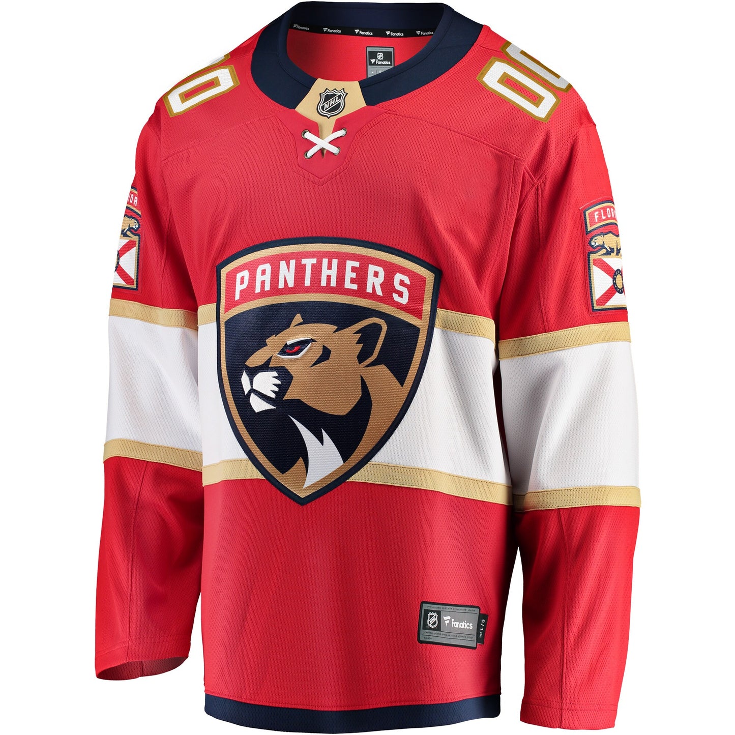 Florida Panthers Fanatics Home Breakaway Custom Jersey - Red
