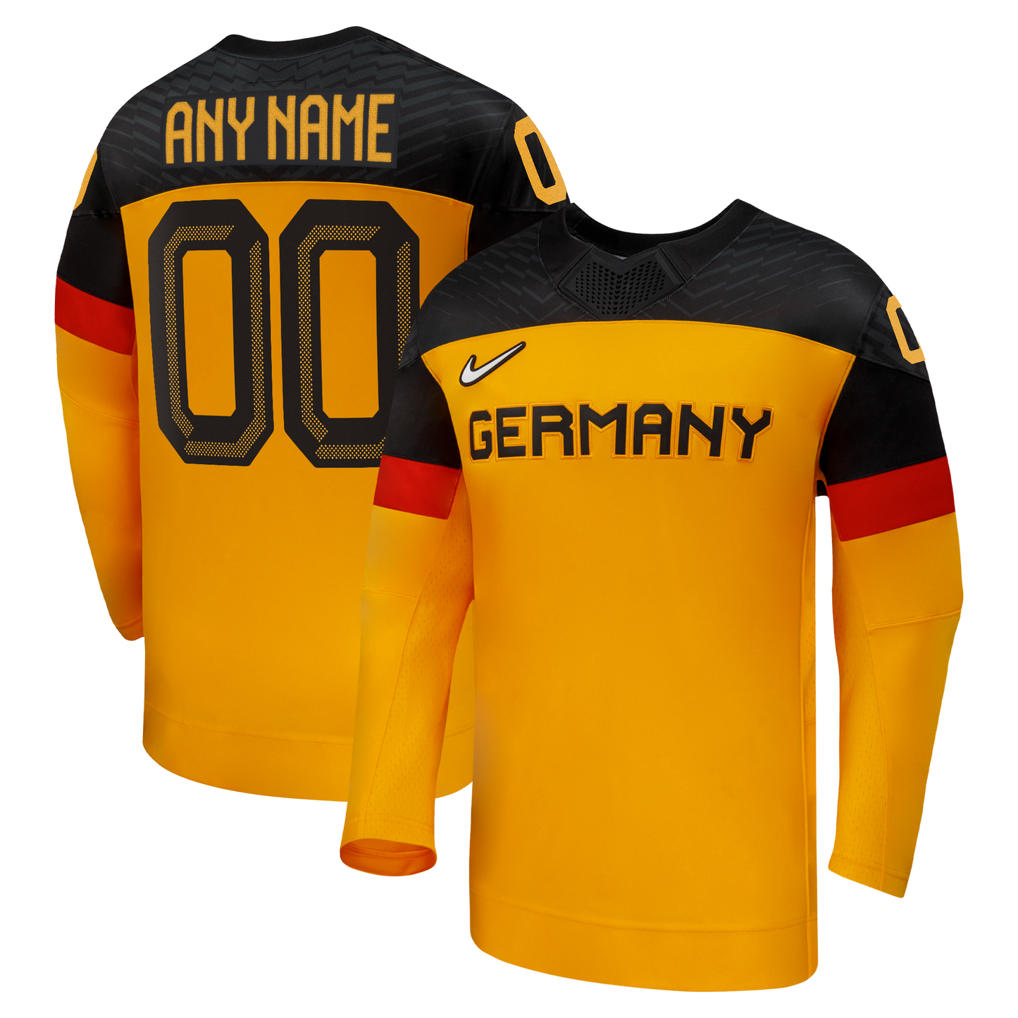 Germany Hockey Nike 2026 Away Replica Custom Jersey - Gold