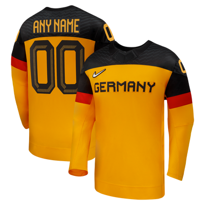 Germany Hockey Nike 2026 Away Replica Custom Jersey - Gold