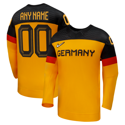 Germany Hockey Nike 2026 Away Replica Custom Jersey - Gold