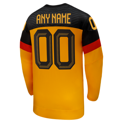Germany Hockey Nike 2026 Away Replica Custom Jersey - Gold