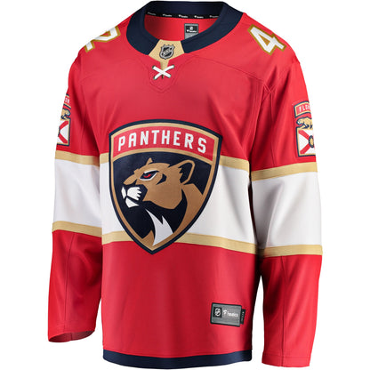 Gustav Forsling Florida Panthers Fanatics Home Breakaway Player Jersey - Red