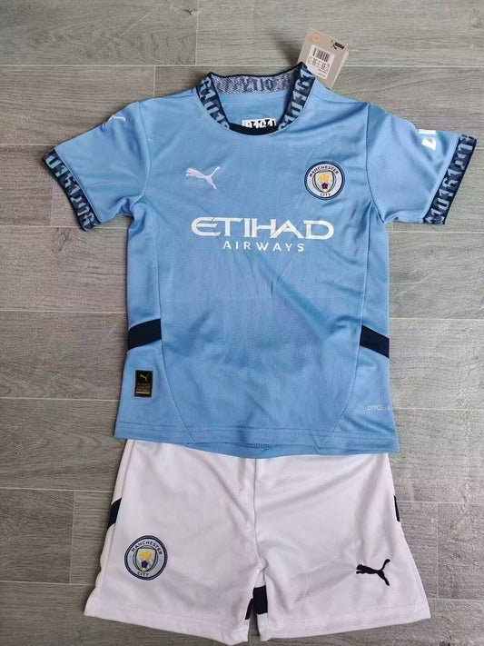 KIDS Manchester City FC 2024/25 Home Stadium Kit Set (Kids/Youth)