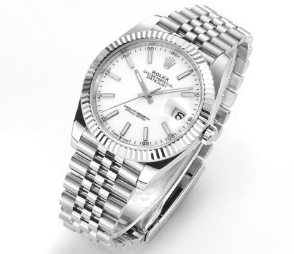 Stainless Steel & White 41MM Watch