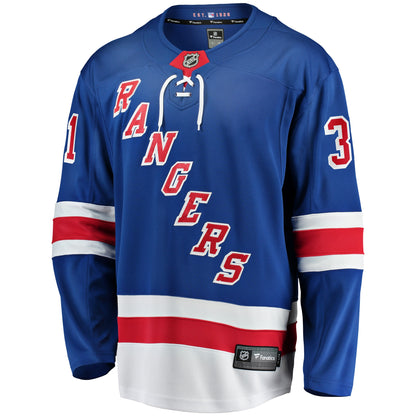 Igor Shesterkin New York Rangers Fanatics Home Breakaway Player Jersey - Blue