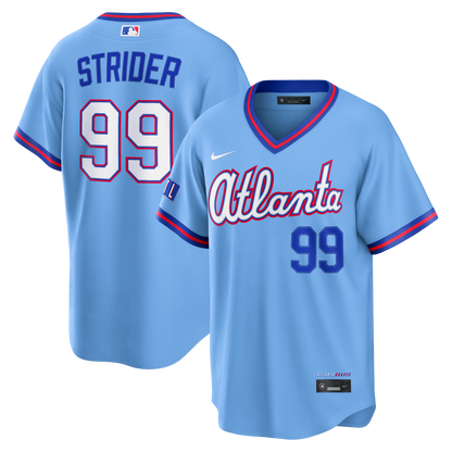 Spencer Strider Atlanta Braves Nike 2026 City Connect Stadium Jersey - Powder Blue