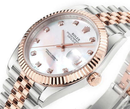 MOP Rose Gold & Steel 41MM Watch