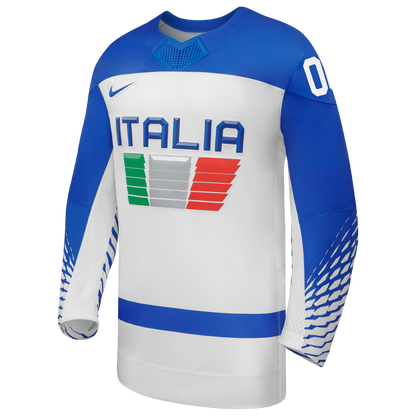 Italy Hockey Nike 2026 Away Replica Custom Jersey - White
