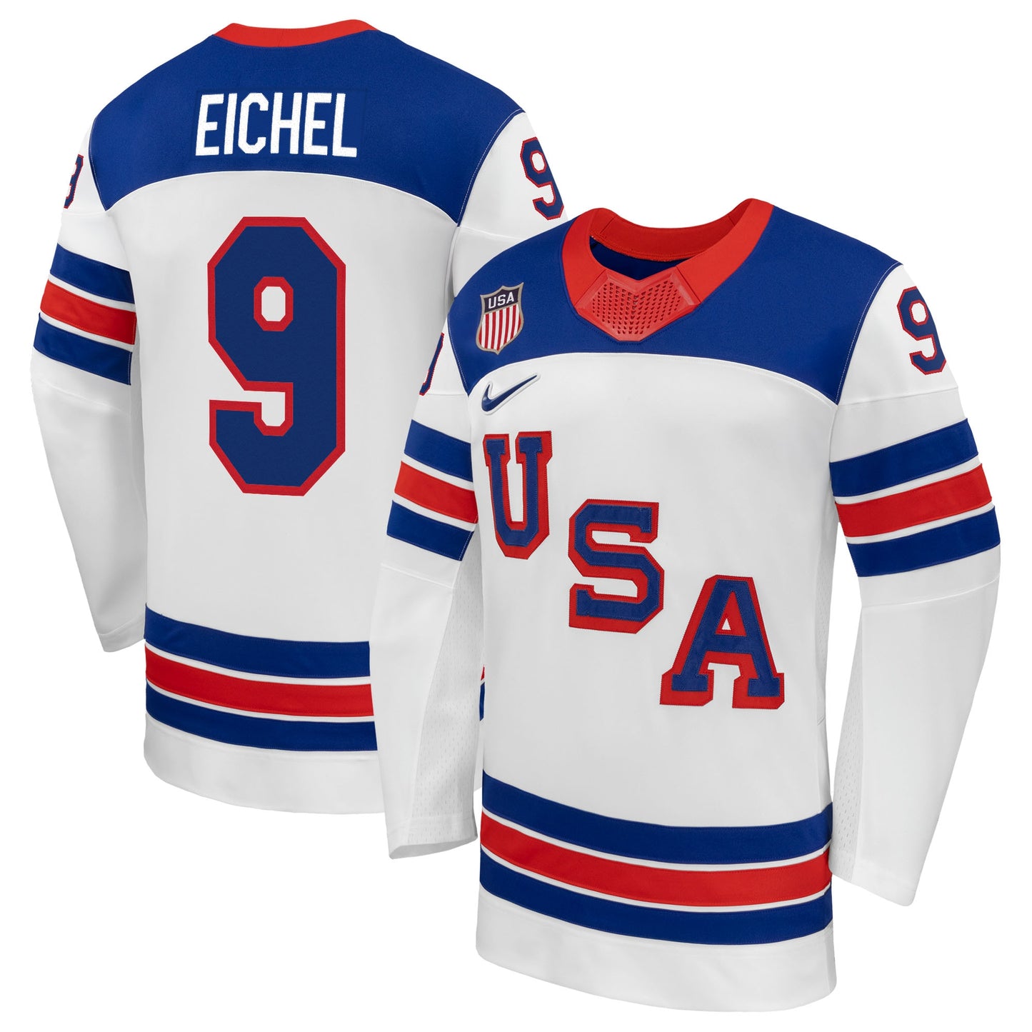 Jack Eichel USA Hockey Nike 2026 Away Replica Jersey - White
