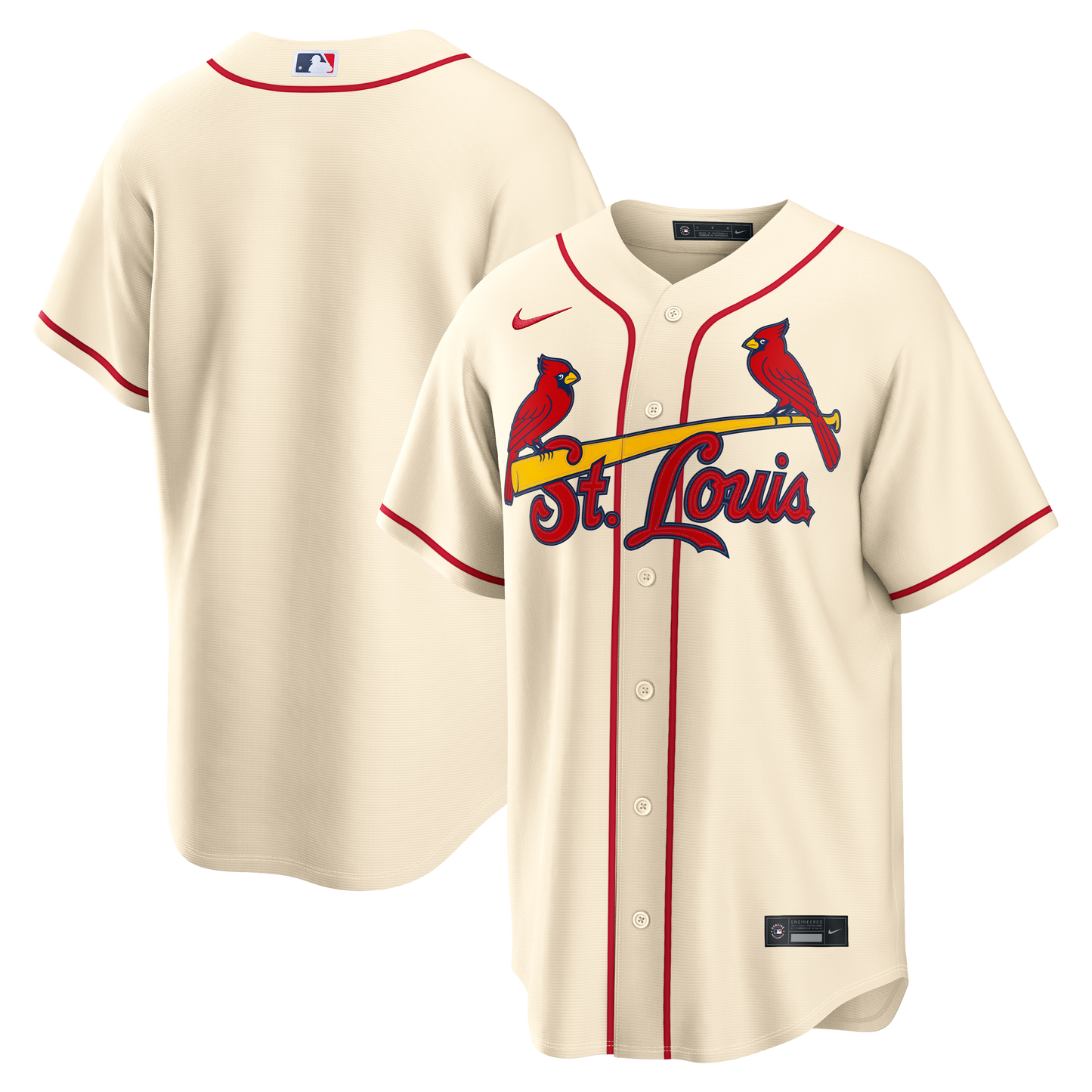 St. Louis Cardinals Nike Alternate Replica Jersey - Cream