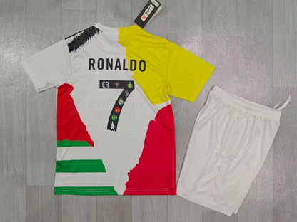 KIDS Cristiano Ronaldo Career Tribute Kit (Jersey & Shorts Set)