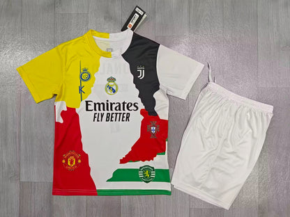 KIDS Cristiano Ronaldo Career Tribute Kit (Jersey & Shorts Set)