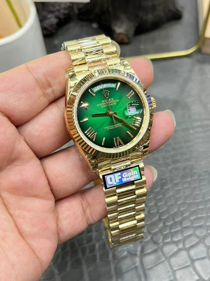 Yellow Gold & Green 40MM Watch