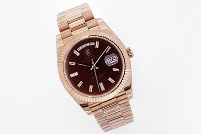 Chocolate & Rose Gold 40MM Watch
