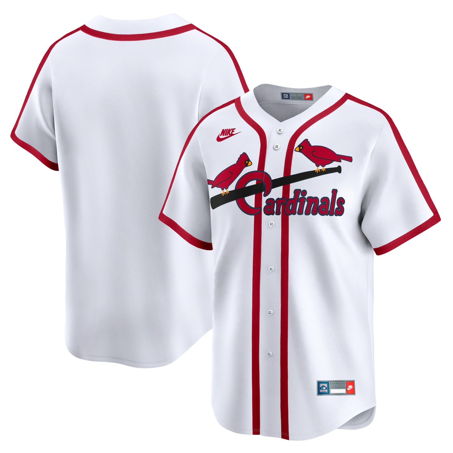 St. Louis Cardinals Nike Cooperstown Collection Limited Jersey - White