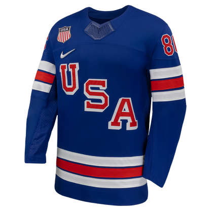 Jack Hughes Nike US Hockey 2026 Home Replica Jersey - Royal