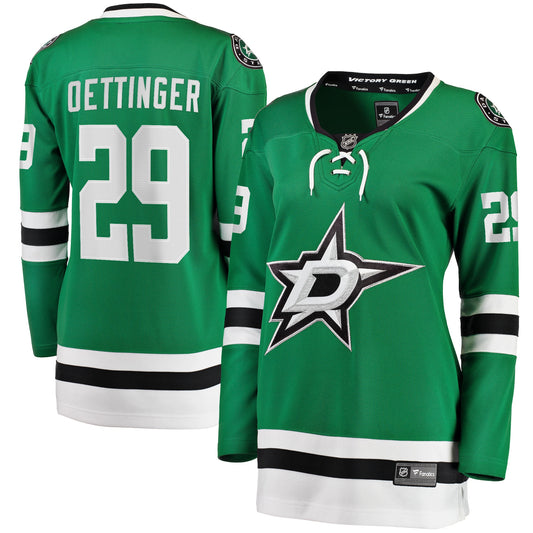 Jake Oettinger Dallas Stars Fanatics Women's Home Breakaway Player Jersey - Kelly Green