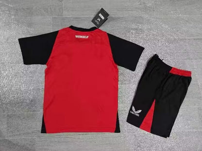 KIDS Castore Bayer 04 Leverkusen Kids' Home Football Kit (Jersey + Shorts Set)