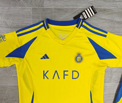 KIDS Al Nassr FC Home Kit (Jersey & Shorts Set)